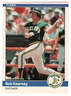 Bob Kearney - Oakland Athletics (MLB Baseball Card) 1984 Fleer # 449 Mint