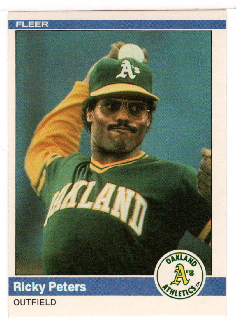 Ricky Peters - Oakland Athletics (MLB Baseball Card) 1984 Fleer # 458 Mint