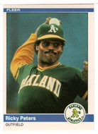 Ricky Peters - Oakland Athletics (MLB Baseball Card) 1984 Fleer # 458 Mint