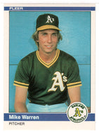 Mike Warren RC - Oakland Athletics (MLB Baseball Card) 1984 Fleer # 461 Mint