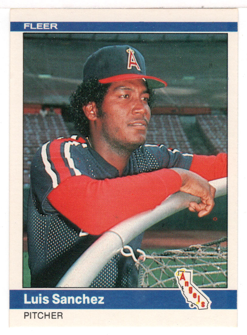 Luis Sanchez - California Angels (MLB Baseball Card) 1984 Fleer # 527 Mint