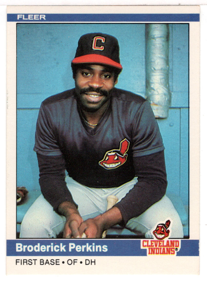 Broderick Perkins - Cleveland Indians (MLB Baseball Card) 1984 Fleer # 548 Mint