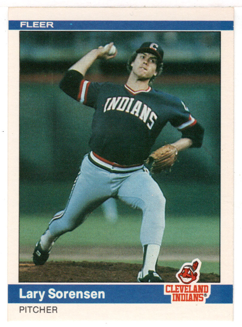 Lary Sorensen - Cleveland Indians (MLB Baseball Card) 1984 Fleer # 549 Mint