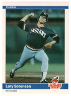 Lary Sorensen - Cleveland Indians (MLB Baseball Card) 1984 Fleer # 549 Mint