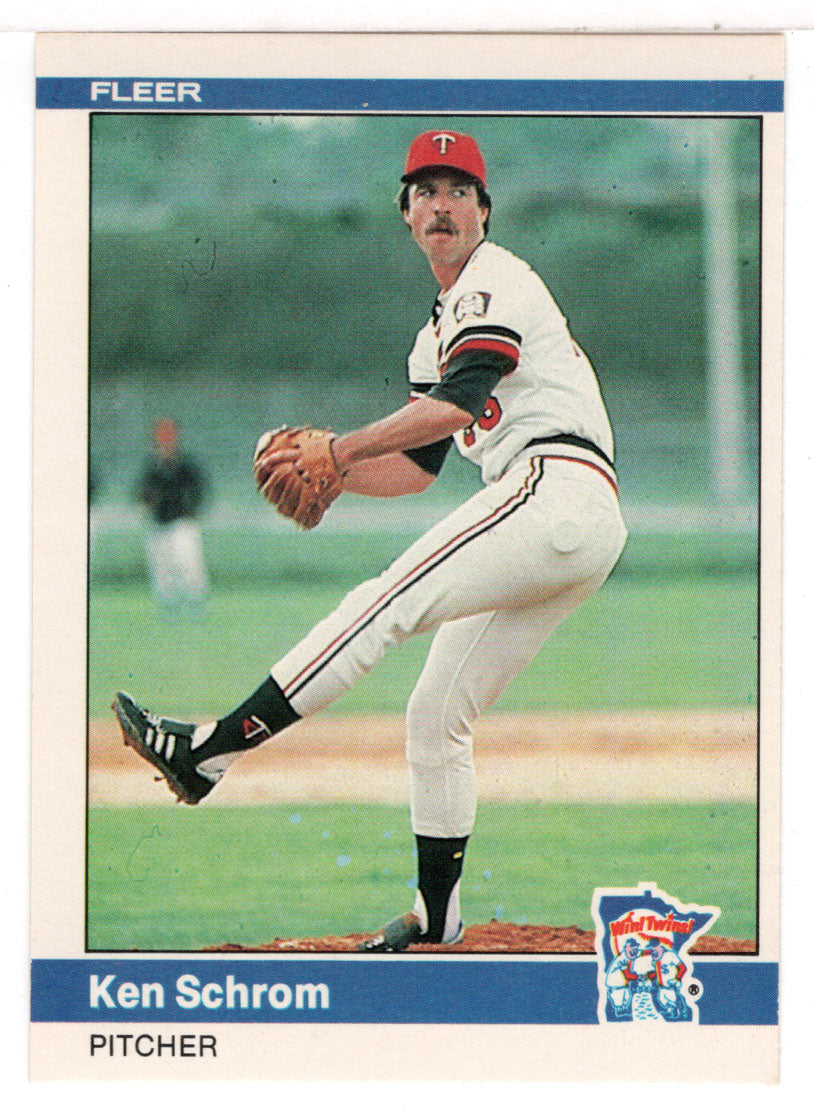 Ken Schrom - Minnesota Twins (MLB Baseball Card) 1984 Fleer # 572 Mint