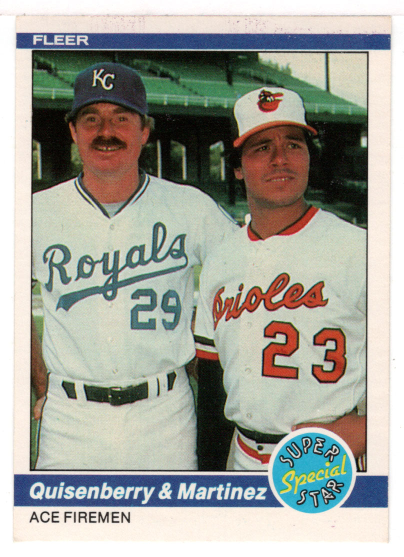 Dan Quisenberry - Tippy Martinez - Kansas City Royals - Baltimore Orioles - Super Special Star (MLB Baseball Card) 1984 Fleer # 635 Mint