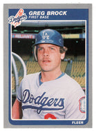 Greg Brock - Los Angeles Dodgers (MLB Baseball Card) 1985 Fleer # 368 Mint