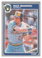 Rick Manning - Milwaukee Brewers (MLB Baseball Card) 1985 Fleer # 586 Mint