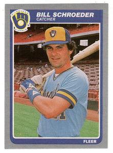 Bill Schroeder - Milwaukee Brewers (MLB Baseball Card) 1985 Fleer # 594 Mint