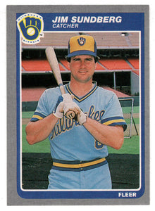 Jim Sundberg - Milwaukee Brewers (MLB Baseball Card) 1985 Fleer # 597 Mint