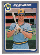 Jim Sundberg - Milwaukee Brewers (MLB Baseball Card) 1985 Fleer # 597 Mint