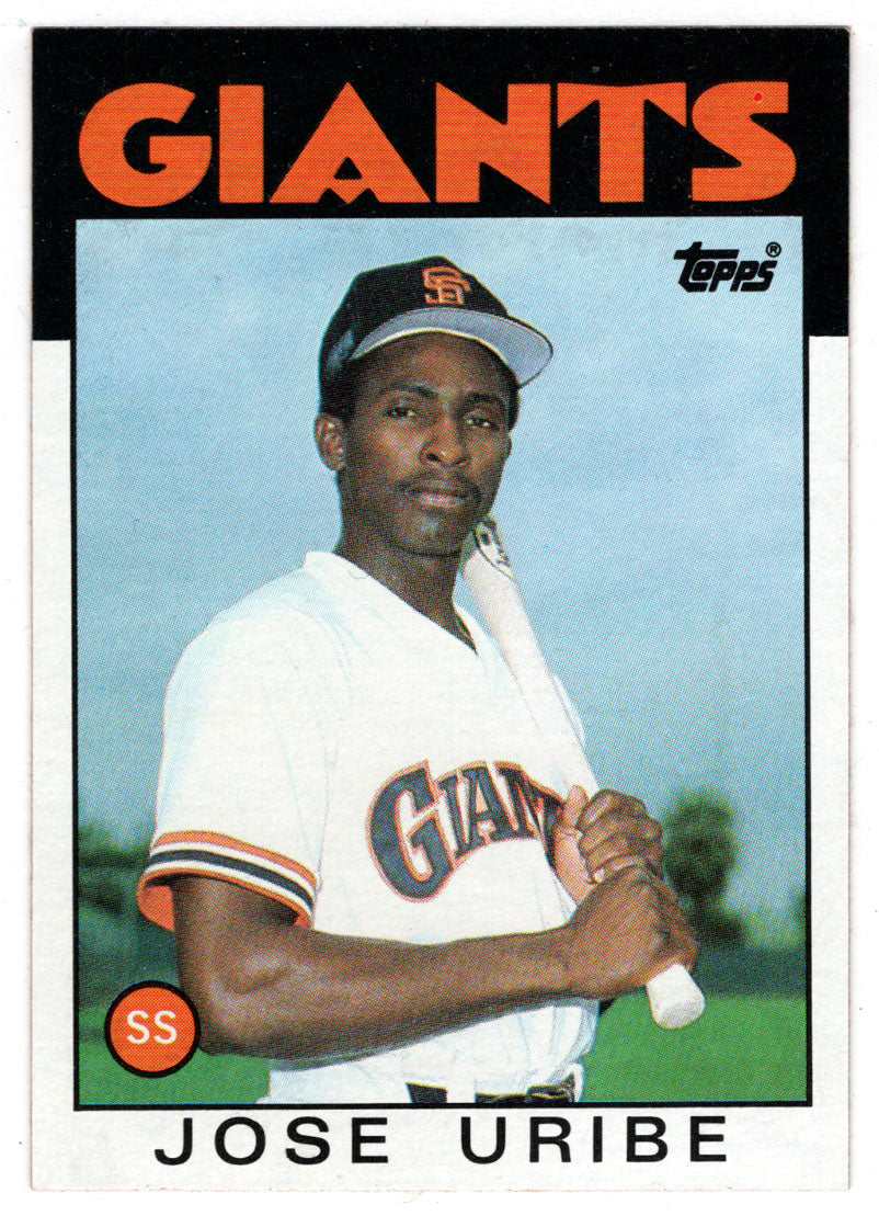 Jose Uribe RC - San Francisco Giants (MLB Baseball Card) 1986 Topps # 12 Mint