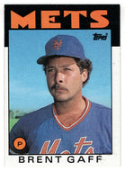 Brent Gaff - New York Mets (MLB Baseball Card) 1986 Topps # 18 Mint