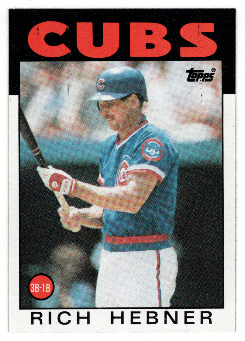 Rich Hebner - Chicago Cubs (MLB Baseball Card) 1986 Topps # 19 Mint