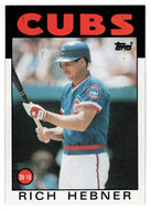 Rich Hebner - Chicago Cubs (MLB Baseball Card) 1986 Topps # 19 Mint