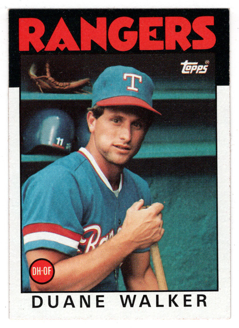 Duane Walker - Texas Rangers (MLB Baseball Card) 1986 Topps # 22 Mint