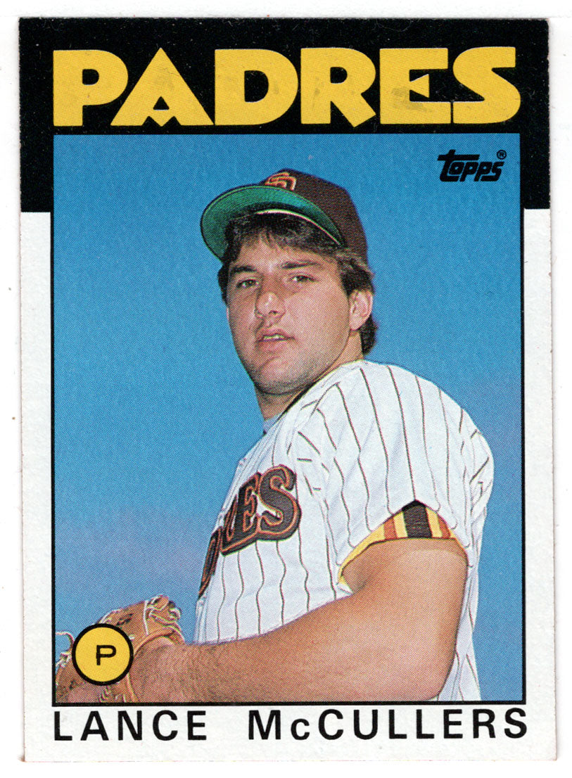 Lance McCullers RC - San Diego Padres (MLB Baseball Card) 1986 Topps # 44 Mint
