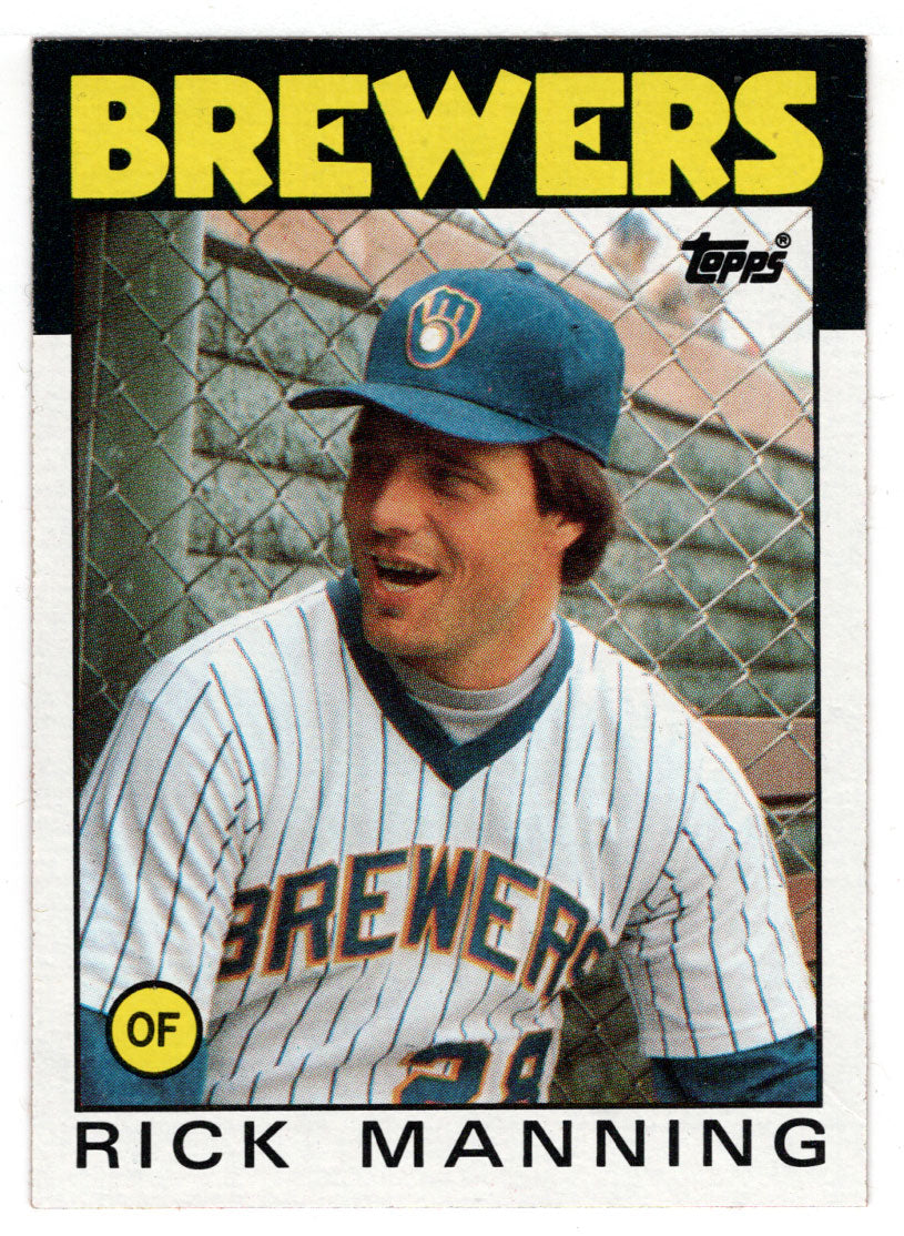 Rick Manning - Milwaukee Brewers (MLB Baseball Card) 1986 Topps # 49 Mint