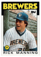 Rick Manning - Milwaukee Brewers (MLB Baseball Card) 1986 Topps # 49 Mint