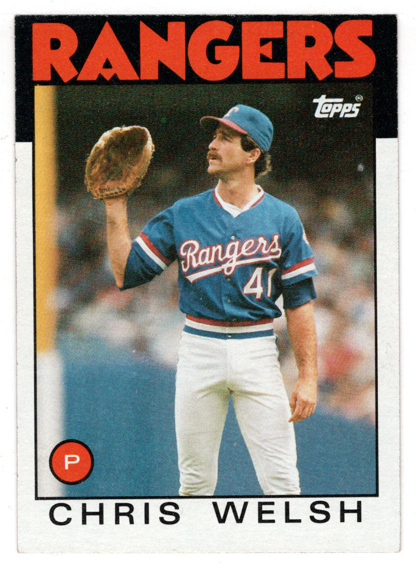 Chris Welsh - Texas Rangers (MLB Baseball Card) 1986 Topps # 52 Mint