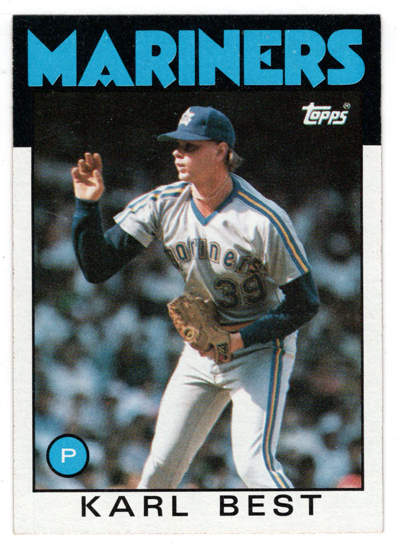 Karl Best RC - Seattle Mariners (MLB Baseball Card) 1986 Topps # 61 Mint