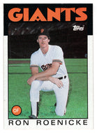 Ron Roenicke - San Francisco Giants (MLB Baseball Card) 1986 Topps # 63 Mint