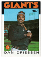 Dan Driessen -  San Francisco Giants (MLB Baseball Card) 1986 Topps # 65 Mint