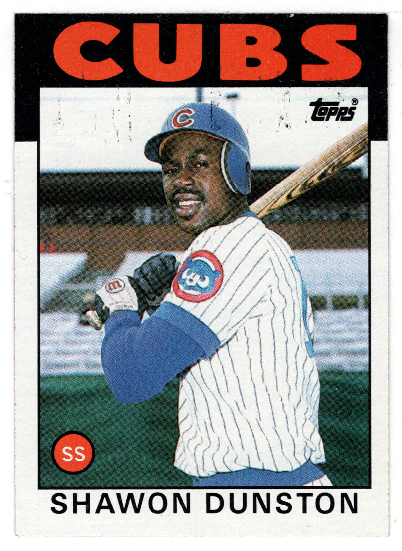 Shawon Dunston - Chicago Cubs (MLB Baseball Card) 1986 Topps # 72 Mint