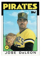 Jose DeLeon - Pittsburgh Pirates (MLB Baseball Card) 1986 Topps # 75 Mint