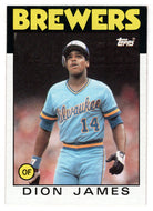 Dion James - Milwaukee Brewers (MLB Baseball Card) 1986 Topps # 76 Mint