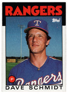 Dave Schmidt - Texas Rangers (MLB Baseball Card) 1986 Topps # 79 Mint