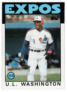 U.L. Washington - Montreal Expos (MLB Baseball Card) 1986 Topps # 113 Mint