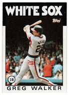 Greg Walker - Chicago White Sox (MLB Baseball Card) 1986 Topps # 123 Mint