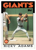 Ricky Adams - San Francisco Giants (MLB Baseball Card) 1986 Topps # 153 Mint