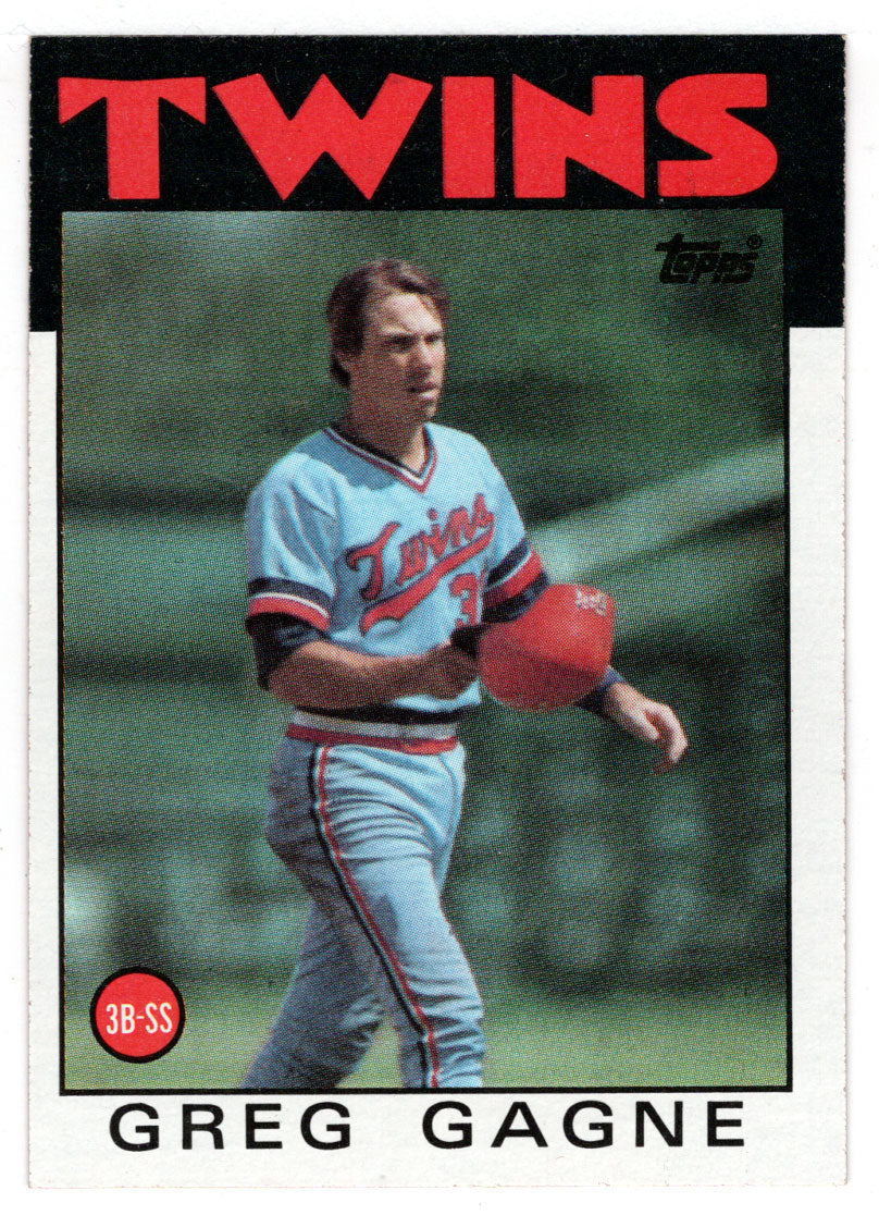 Greg Gagne - Minnesota Twins (MLB Baseball Card) 1986 Topps # 162 Mint