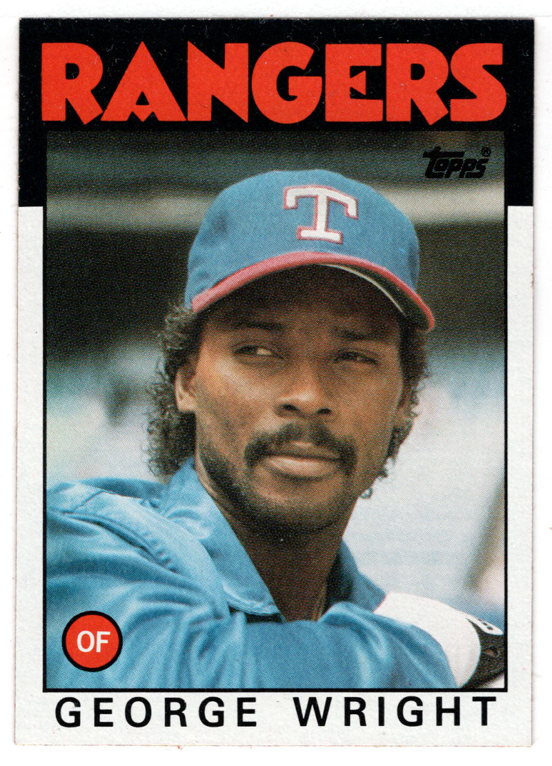 George Wright - Texas Rangers (MLB Baseball Card) 1986 Topps # 169 Mint