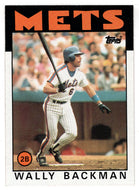 Wally Backman - New York Mets (MLB Baseball Card) 1986 Topps # 191 Mint