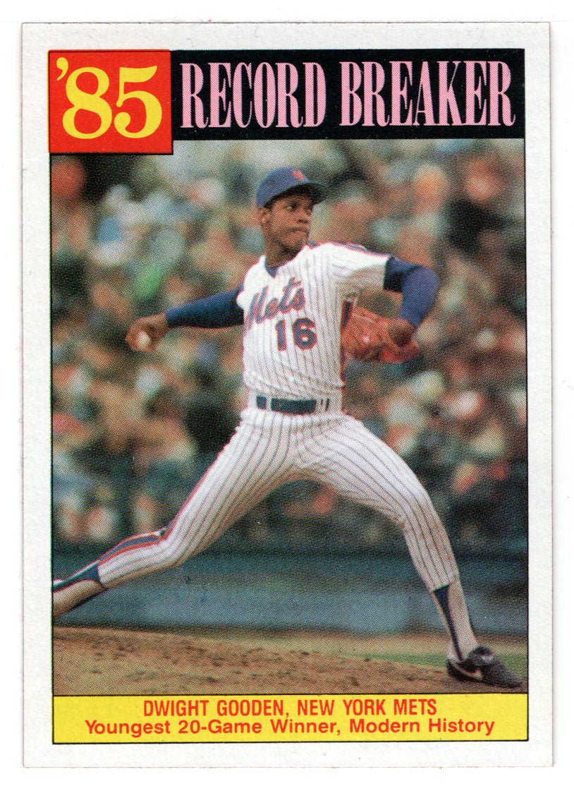 Dwight Gooden - New York Mets - '85 Record Breaker (MLB Baseball Card) 1986 Topps # 202 Mint