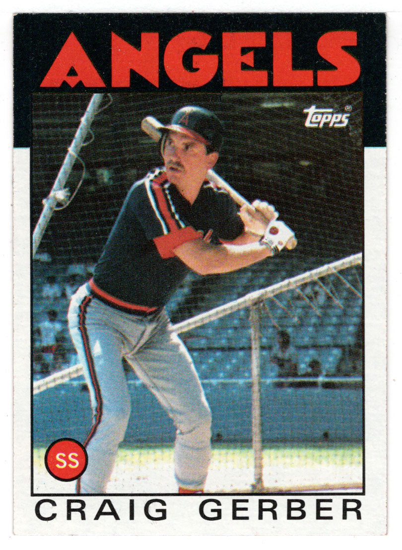 Craig Gerber RC - California Angels (MLB Baseball Card) 1986 Topps # 222 Mint