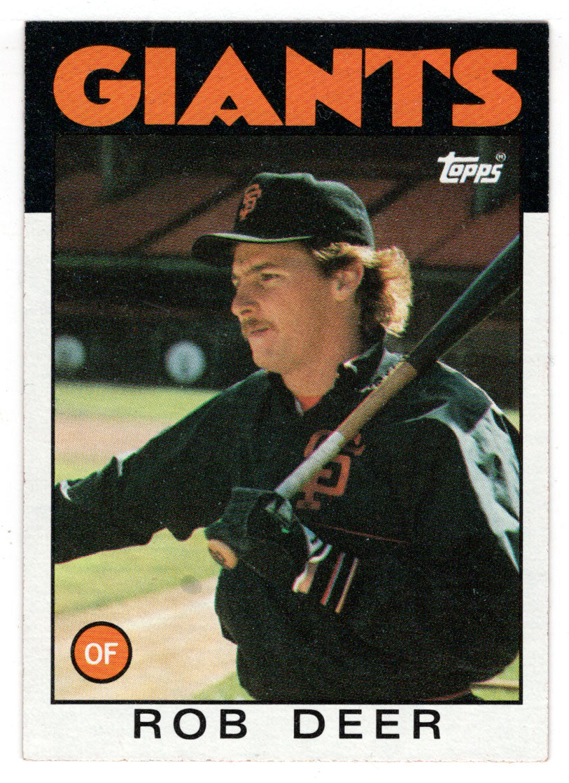 Rob Deer - San Francisco Giants (MLB Baseball Card) 1986 Topps # 249 Mint