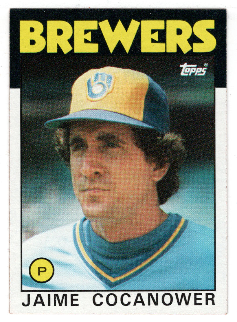 Jaime Cocanower - Milwaukee Brewers (MLB Baseball Card) 1986 Topps # 277 Mint