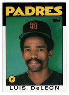 Luis DeLeon - San Diego Padres (MLB Baseball Card) 1986 Topps # 286 Mint
