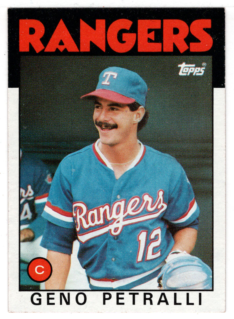 Geno Petralli - Texas Rangers (MLB Baseball Card) 1986 Topps # 296 Mint