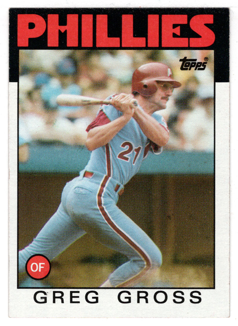 Greg Gross - Philadelphia Phillies (MLB Baseball Card) 1986 Topps # 302 Mint