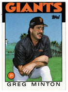 Greg Minton - San Francisco Giants (MLB Baseball Card) 1986 Topps # 310 Mint