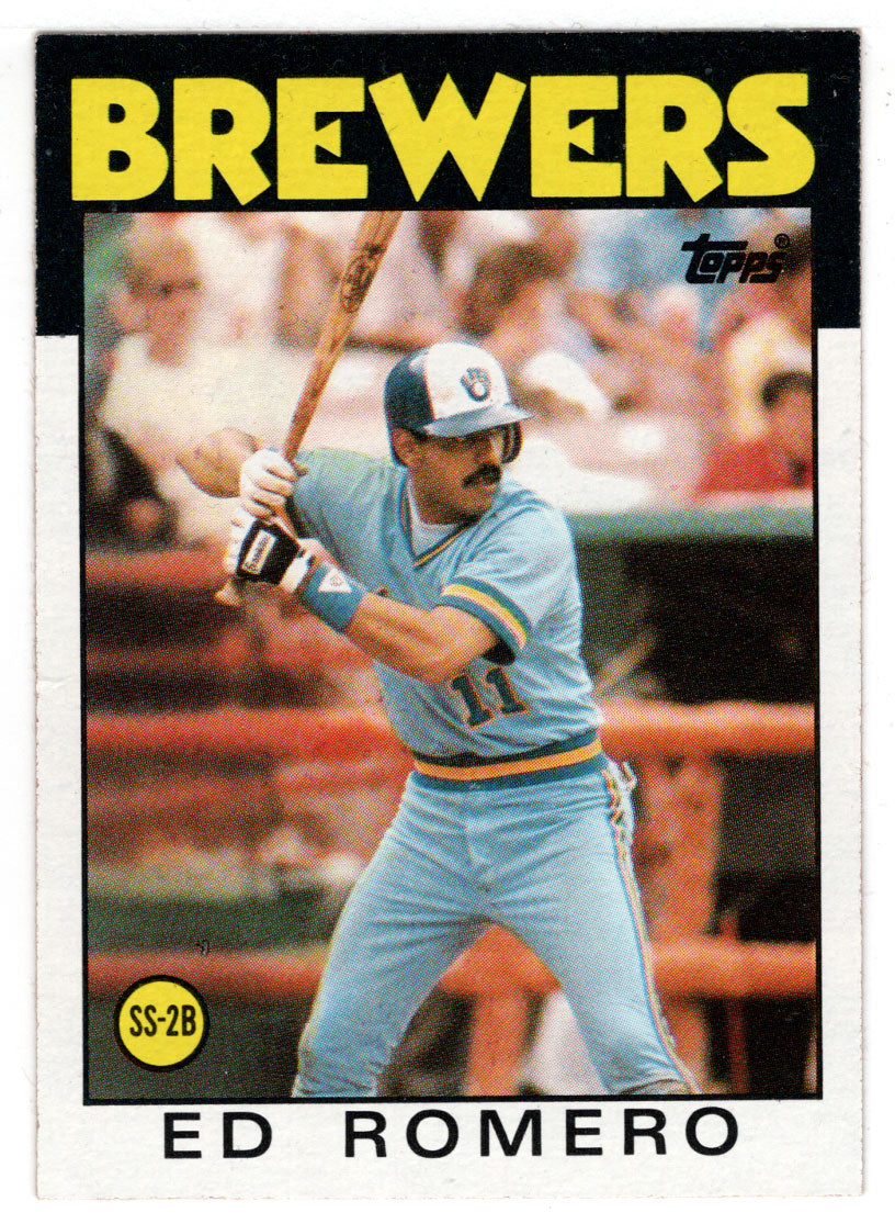 Ed Romero - Milwaukee Brewers (MLB Baseball Card) 1986 Topps # 317 Mint