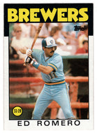 Ed Romero - Milwaukee Brewers (MLB Baseball Card) 1986 Topps # 317 Mint