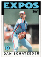 Dan Schatzeder - Montreal Expos (MLB Baseball Card) 1986 Topps # 324 Mint
