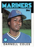 Darnell Coles - Seattle Mariners (MLB Baseball Card) 1986 Topps # 337 Mint