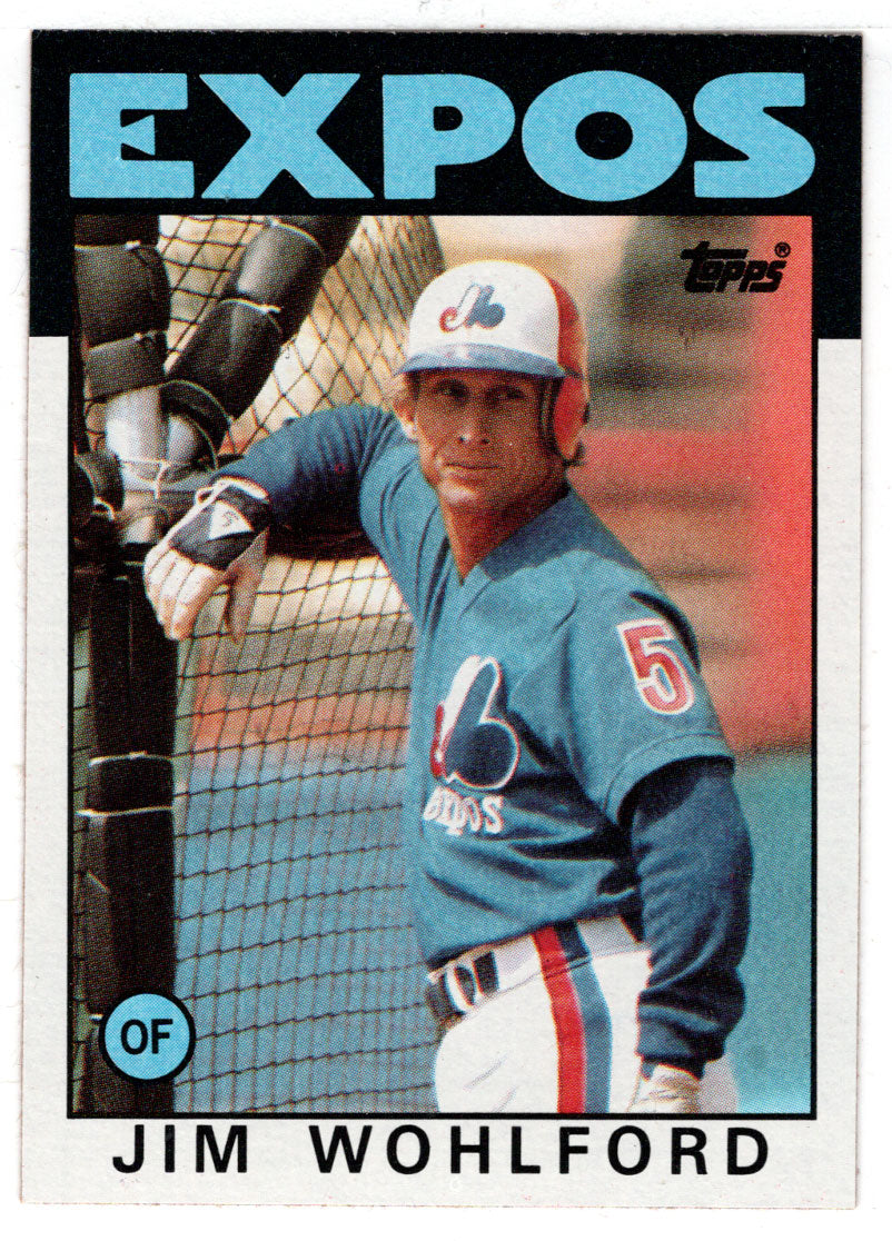 Jim Wohlford - Montreal Expos (MLB Baseball Card) 1986 Topps # 344 Mint